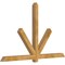 Ekena Millwork Kennewick Rough Sawn Timber Gable Bracket, Western Red Cedar, 84"W x 53"H x 4"D x 4"F, 15/12 Pitch GBW084X53X0404KEN00RWR - alternate 4
